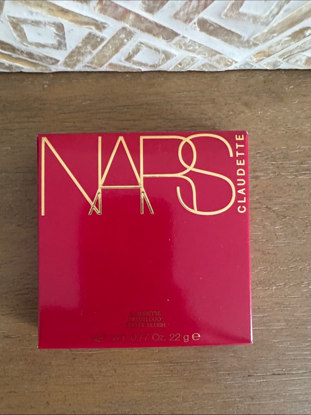 NARS Claudette Blush Compact in Bold Red with Gold Logo